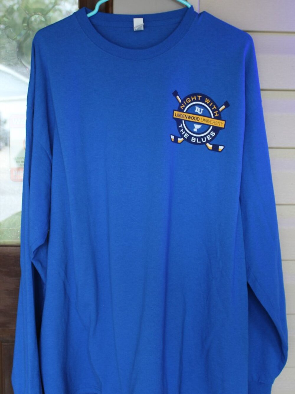 Night with the Blue Lindenwood University Long Sleeve T shirt XXL